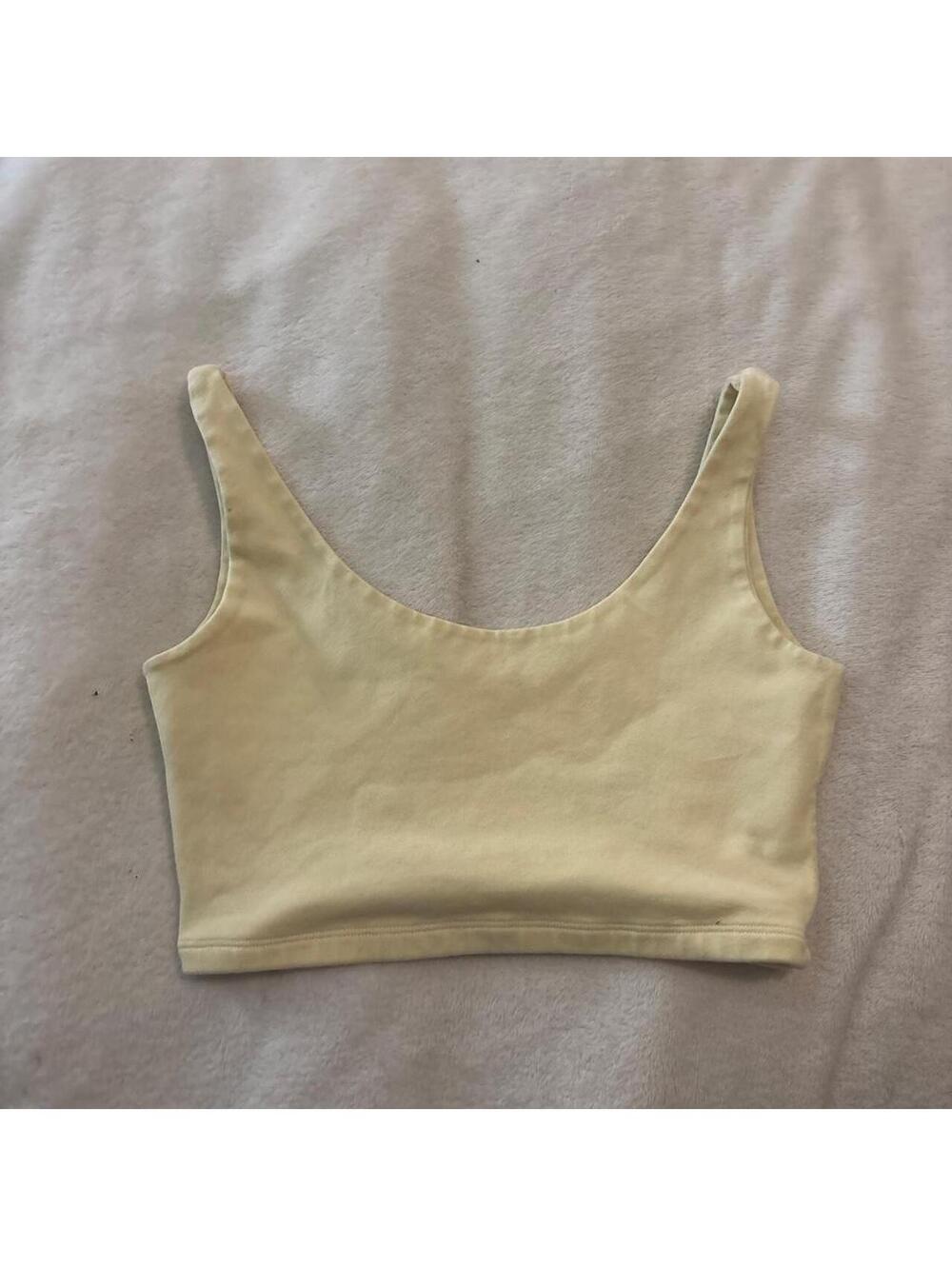 brandy melville Yellow crop top